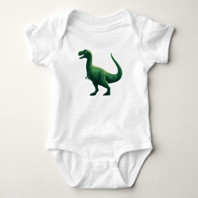 Body Para Bebé Dinosaurio Personalizado azul - Camiseta Dino para (Anverso)