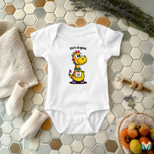 Body Para Bebé Dinosaurio Personalizado para Niños con Nombre y E