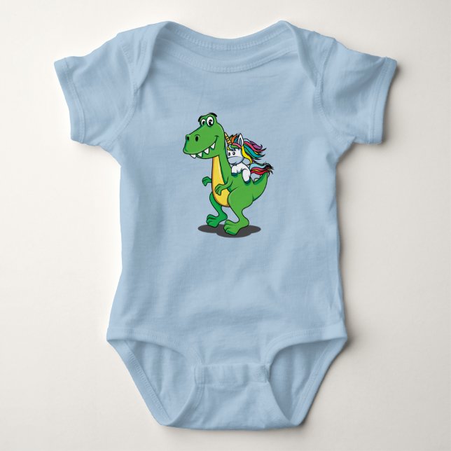 Body Para Bebé Dinosaurio Unicornio Super Lindo (Anverso)