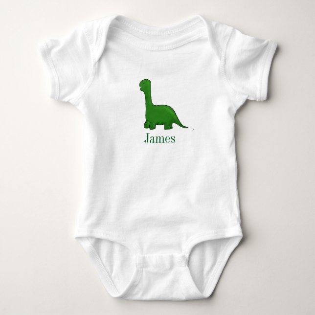 Body Para Bebé Dinosaurio verde para bebé (Anverso)