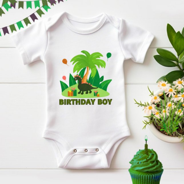 Body Para Bebé Dinosaurio verde para fiesta de cumpleaños (Subido por el creador)