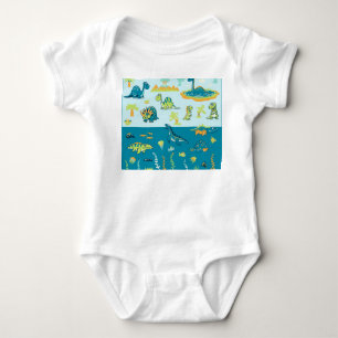 Body Para Bebé Dinosaurios personalizados: Conjunto de Tierras y