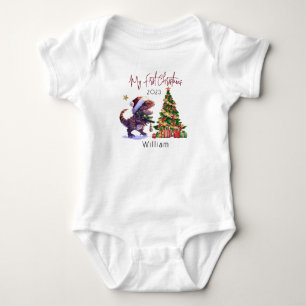 Body Para Bebé Dinosaurios personalizados Xmas Bebés Primera Navi