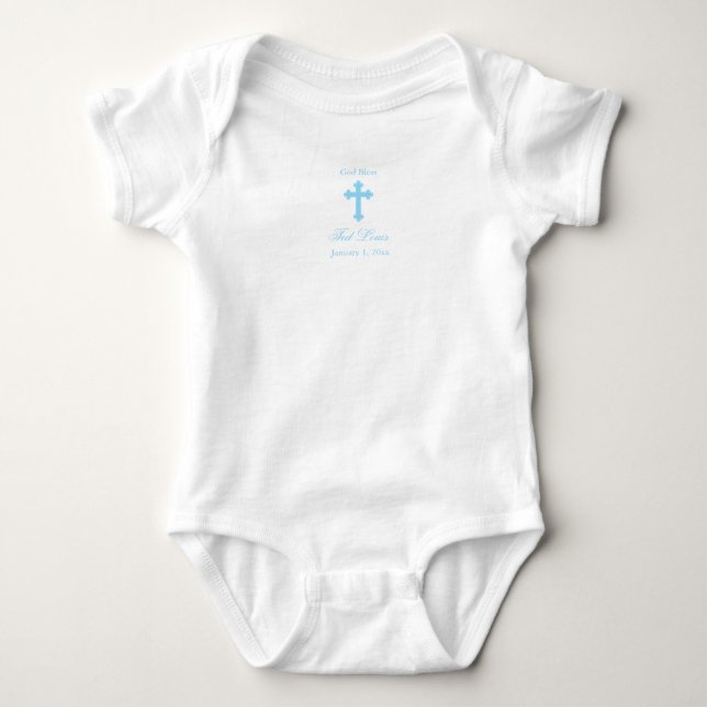 Body Para Bebé Dios bendiga | Boy Christening (Anverso)