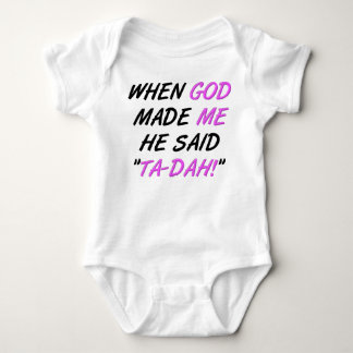 Body Para Bebé Dios Dijo Tadah Divertido Romper Creeper Bodysuit