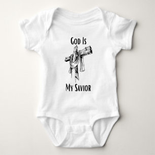 Body Para Bebé Dios es mi Biblia salvadora de temática cristiana