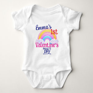 Body Para Bebé Diseñé Mis PRIMEROS VALENTINES Bebe Arcoiris Niño 