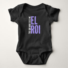 Body Para Bebé Diseño Atrevido Morado - El Roi - El Dios Que Me V