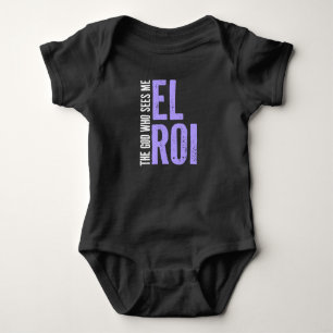 Body Para Bebé Diseño Atrevido Morado - El Roi - El Dios Que Me V