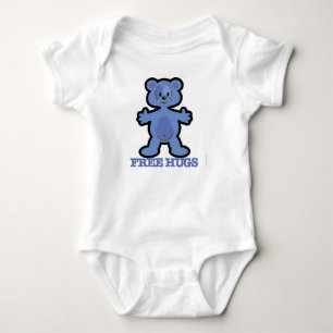 Body Para Bebé Diseño azul del oso de peluche de los abrazos