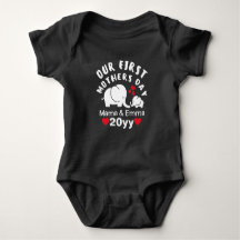 Diseño blanco personalizado primer día de la madre