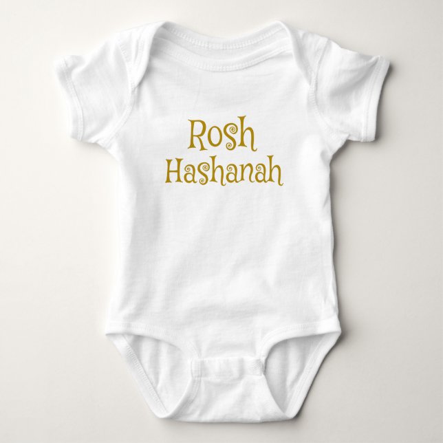 Body Para Bebé Diseño Cute Rosh Hashanah (Anverso)