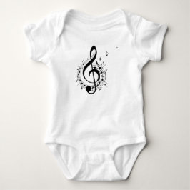 Body Para Bebé Diseño de arte de logo de música Bodysuit para beb