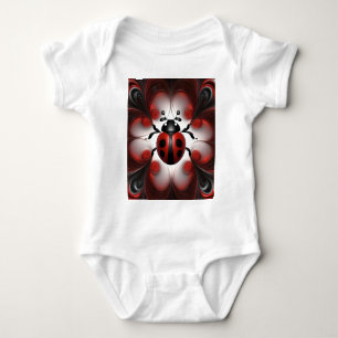 Body Para Bebé Diseño de arte de mariquita abstracta,