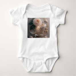 Body Para Bebé Diseño de arte floral Dahlia Ballet Bloom