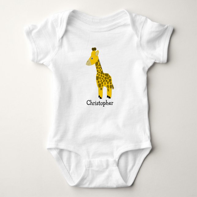Body Para Bebé Diseño de Baby Bodysuit Giraffe (Anverso)