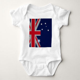 Body Para Bebé Diseño de bandera australiana estilo cromado de fi