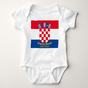 Body Para Bebé Diseño de bandera enlazada a Croacia