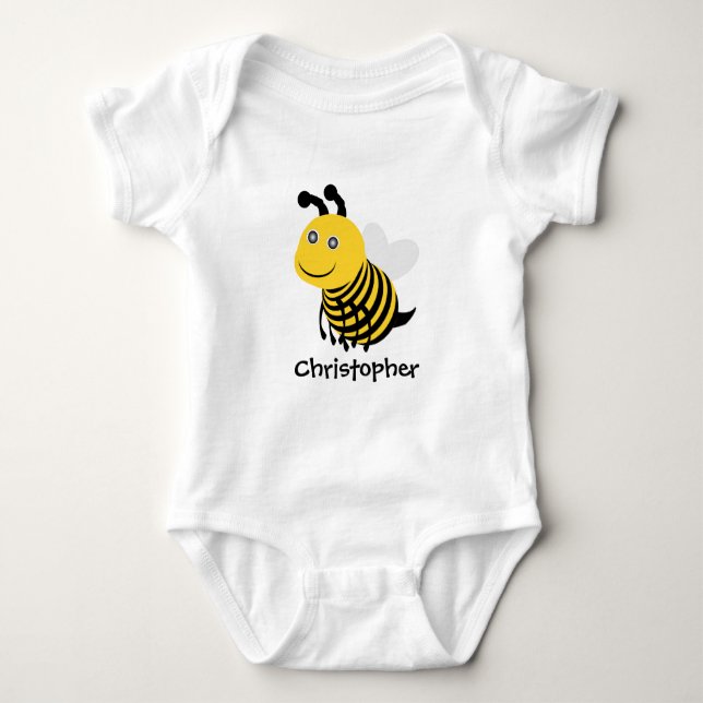 Body Para Bebé Diseño de Bee Bodysuit (Anverso)