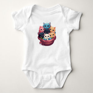 Body Para Bebé Diseño de camiseta para niños de gatitos adorables