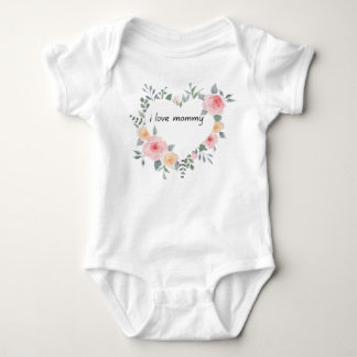 Body Para Bebé diseño de camiseta yo amo a mamá