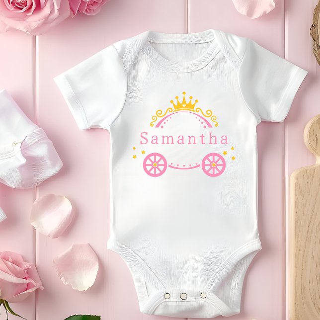 Body Para Bebé Diseño de Carruaje de Princesa Personalizable (Subido por el creador)
