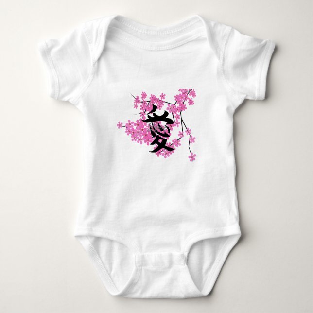 Body Para Bebé Diseño de cerezo en flor - Camiseta para niños (Anverso)
