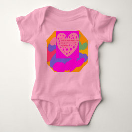 Body Para Bebé Diseño de colores brillantes con poema en el coraz