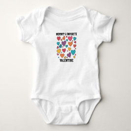 Body Para Bebé Diseño de Corazones Dulces Favorito de Mamá