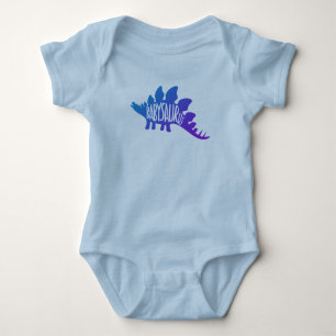 Body Para Bebé Diseño De Dinosaurio Bebé En Azul