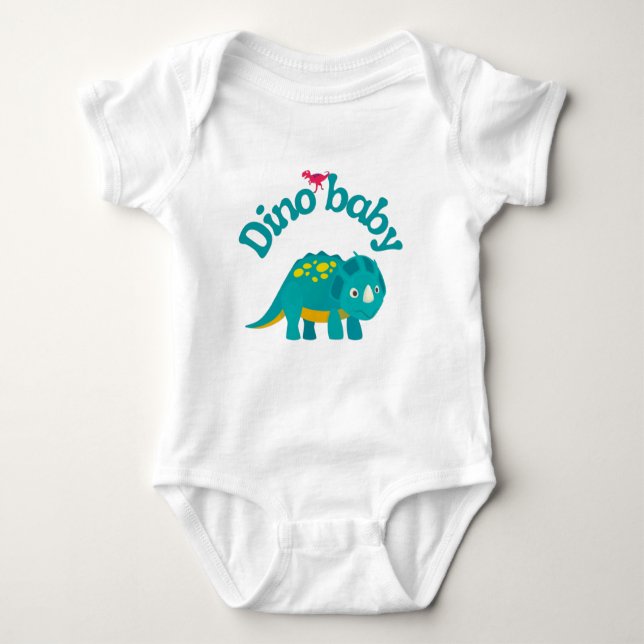 Body Para Bebé Diseño de dinosaurios para bebés Dino (Anverso)