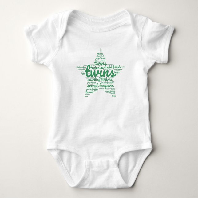 Body Para Bebé Diseño de dos estrellas (Anverso)