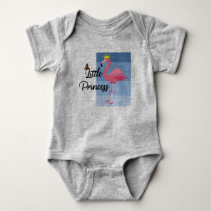 Body Para Bebé Diseño de flamenco rosa de pequeña princesa - Jers