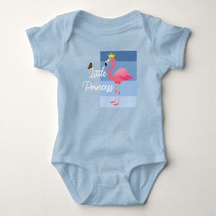Body Para Bebé Diseño de flamenco rosa de pequeña princesa - Jers