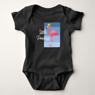 Body Para Bebé Diseño de flamenco rosa de pequeña princesa - Jers