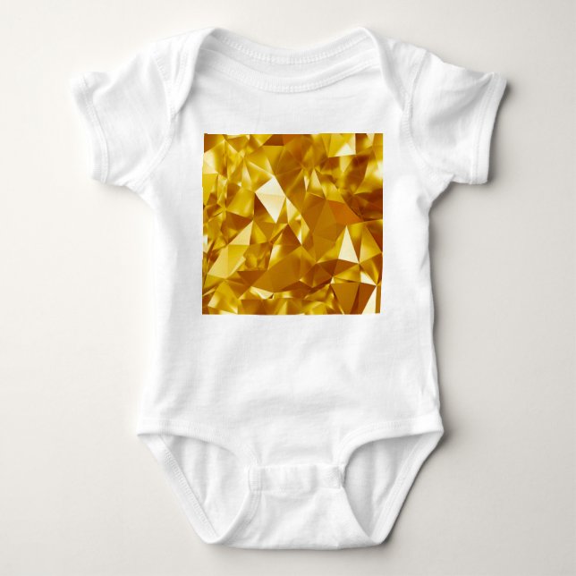 Body Para Bebé Diseño de fondo metálico geométrico 3D (Anverso)