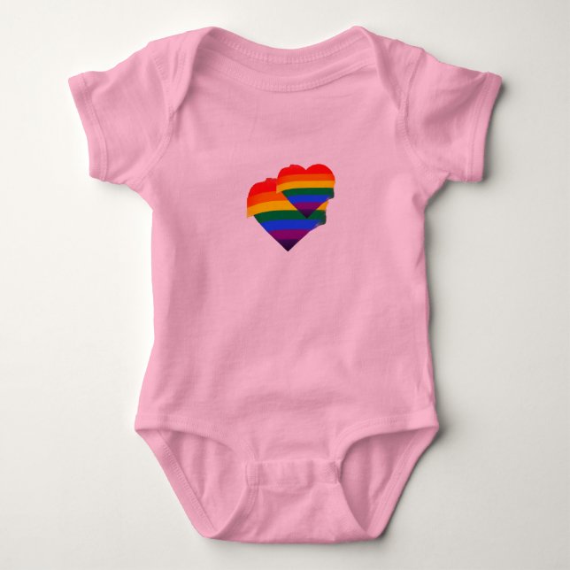 Body Para Bebé Diseño de forma cardíaca (Anverso)