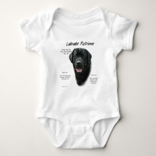 Body Para Bebé Diseño de historial de Labrador Retriever (blk)
