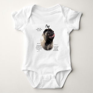 Body Para Bebé Diseño de historial de pug