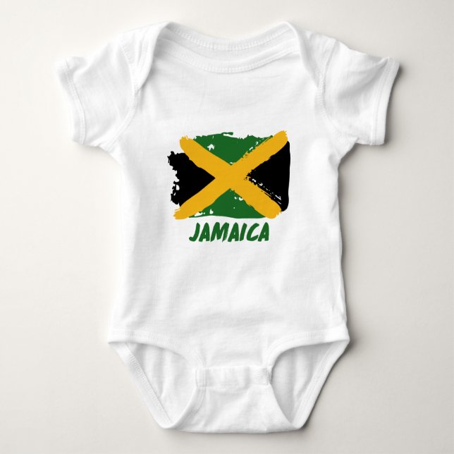 Body Para Bebé Diseño de la bandera de Jamaica (Anverso)