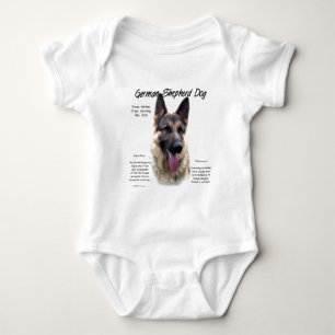 Body Para Bebé Diseño de la historia del perro pastor alemán