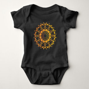 Body Para Bebé Diseño de Mandala Único Dorado-95747