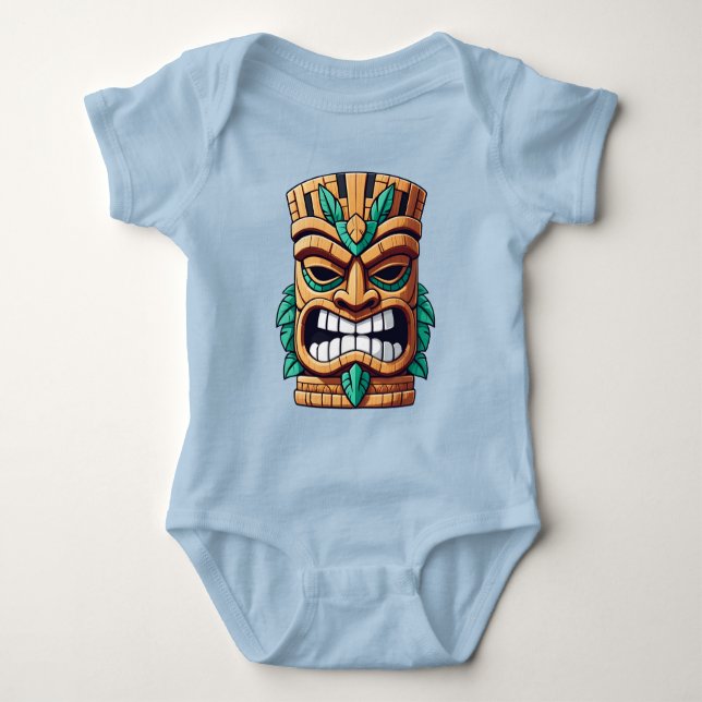 Body Para Bebé Diseño de máscara tribal (Anverso)