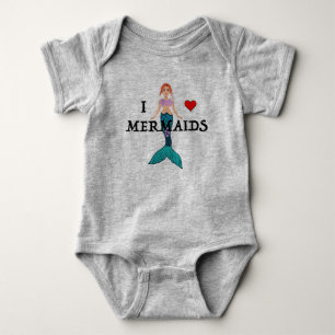 Body Para Bebé Diseño de Me Encantan las Sirenas - Bodysuit de Je
