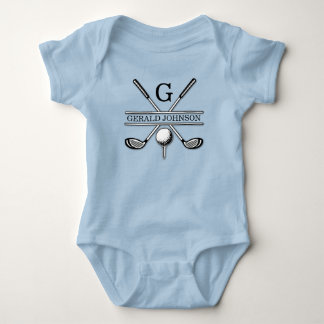Body Para Bebé Diseño de monograma de golf personalizado