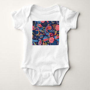 Body Para Bebé Diseño de patrón incomparable de Paisley Vintage