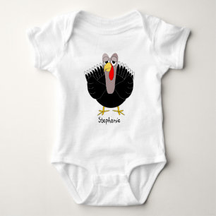 Body Para Bebé Diseño de pavo personalizado