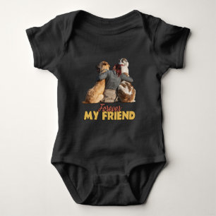 Body Para Bebé Diseño de perro gemelo para siempre mi amigo