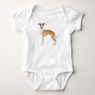 Body Para Bebé Diseño de perro lindo galgo italiano cervato y bla