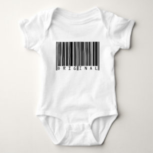 Body Para Bebé Diseño de texto Código de barras ORIGINAL